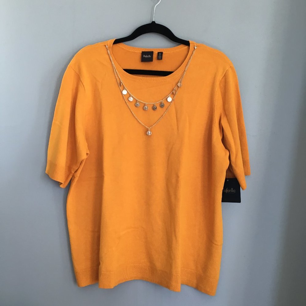 NWT Rafaella blouse with chains Size 2X